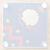 Nobile Contrada del Nicchio (Seashell) Palio Glasuntersetzer (Rückseite)