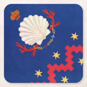 Nobile Contrada del Nicchio (Seashell) Palio Rechteckiger Pappuntersetzer
