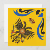 Nobile Contrada dell'Aquila Palio di Siena (Adler) Dankeskarte (Vorne/Hinten)