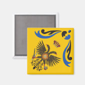 Nobile Contrada dell'Aquila Palio di Siena (Adler) Magnet (Vorderseite/Rückseite)