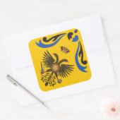 Nobile Contrada dell'Aquila Palio di Siena (Adler) Quadratischer Aufkleber (Umschlag)