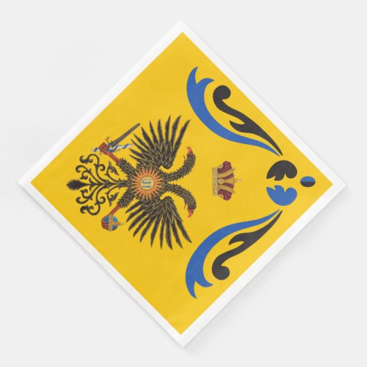 Nobile Contrada dell'Aquila Palio di Siena (Adler) Serviette (Ecke)