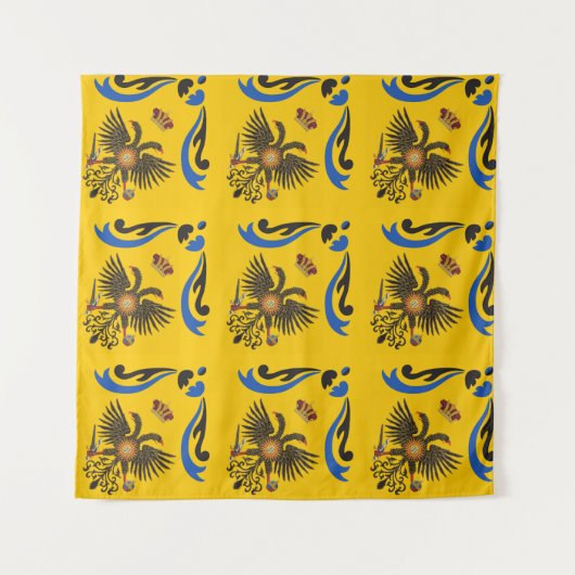 Nobile Contrada dell'Aquila Palio di Siena (Adler) Wandteppich (Vorderseite)