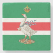 Nobile Contrada dell'Oca (Gänse) Palio Steinuntersetzer (Vorderseite)