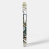 Nobile Golden Aquamarine Abstrakte Fantasie Frakta Case-Mate iPhone Hülle (Rückseite / Links)