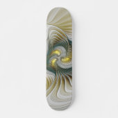 Nobile Golden Aquamarine Abstrakte Fantasie Frakta Skateboard (Vorne)