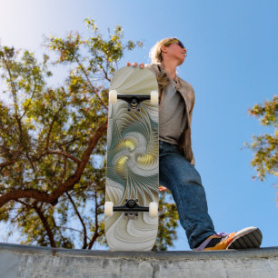 Nobile Golden Aquamarine Abstrakte Fantasie Frakta Skateboard