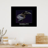 NOBILITÄT Motivierend Raven Portait Poster (Küche)