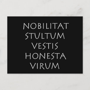 Nobilitat stultum vestis honesta virum postkarte