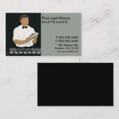 Noble Barkeepergeschäftskarten Visitenkarte (Vorne/Hinten)