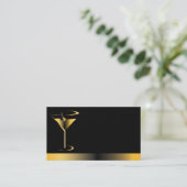 Noble Barkeepergeschäftskarten Visitenkarte (Stehend Vorderseite)