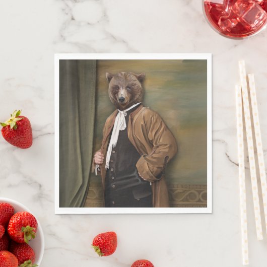 Noble Beasts - Dandy Bear Serviette (Beispiel)