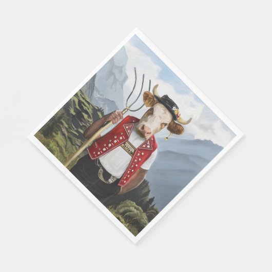 Noble Beasts - Dandy Cow Serviette (Ecke)