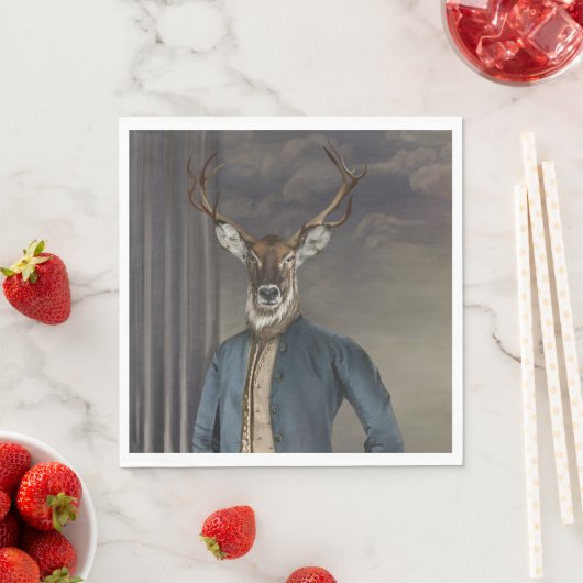 Noble Beasts - Dandy Deer Serviette (Beispiel)