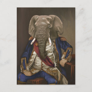 Noble Beasts - Dandy Elephant Poster Postkarte