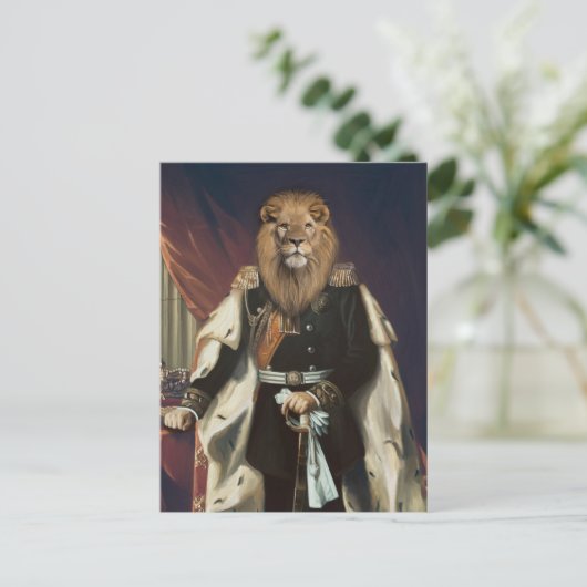 Noble Beasts - Dandy Lion Postkarte (Stehend Vorderseite)