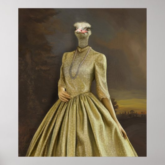 Noble Beasts - Dandy Ostrich Poster (Vorne)