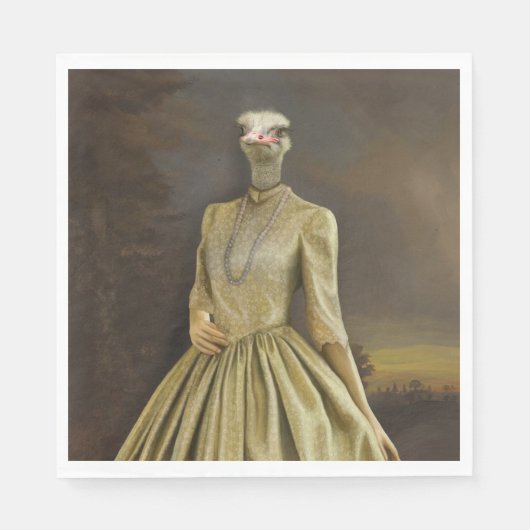 Noble Beasts - Dandy Ostrich Serviette (Vorderseite)