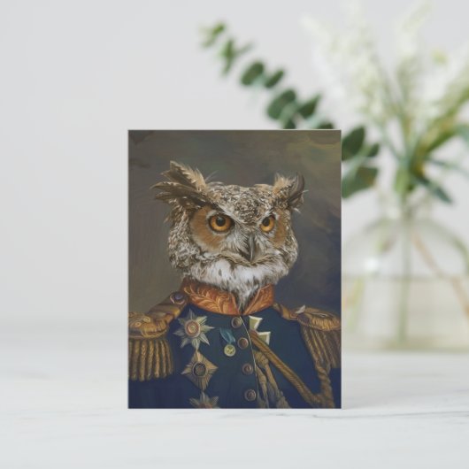 Noble Beasts - Dandy Owl Postkarte (Stehend Vorderseite)