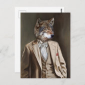Noble Beasts - Dandy Wolf Postkarte (Vorne/Hinten)