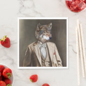 Noble Beasts - Dandy Wolf Serviette (Beispiel)