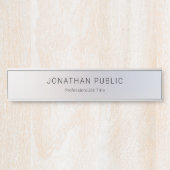 Noble bezaubernde silberne Schablonen-elegantes Türschild (Vorderseite )