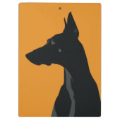 Noble Black Doberman Klemmbrett (Rückseite)