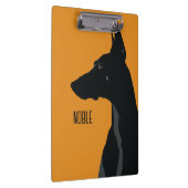 Noble Black Doberman Klemmbrett (Rechts)