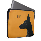 Noble Black Doberman Laptopschutzhülle (Vorne Rechts)