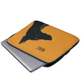 Noble Black Doberman Laptopschutzhülle (Vorne Knopf)