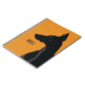 Noble Black Doberman Notizblock (Linke Seite)