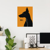 Noble Black Doberman Poster (Heimbüro)