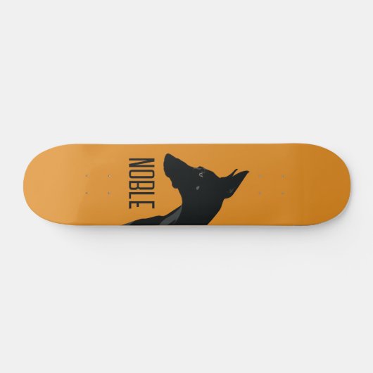 Noble Black Doberman Skateboard (Horizontal)