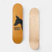 Noble Black Doberman Skateboard (Vorderseite)