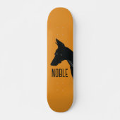Noble Black Doberman Skateboard (Vorne)