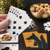 Noble Black Doberman Spielkarten (In Situ)