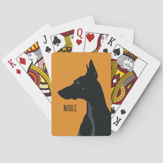 Noble Black Doberman Spielkarten (Rückseite)
