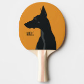 Noble Black Doberman Tischtennis Schläger (Vorderseite)
