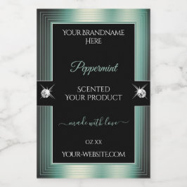 Noble Black Icy Aquamarin Shiny Brilliant Produkte Lebensmitteletikett