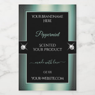 Noble Black Icy Aquamarin Shiny Brilliant Produkte Lebensmitteletikett
