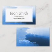 Noble blaue Massage-Therapeut-Visitenkarte Visitenkarte (Vorne/Hinten)