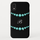 Noble Bling Monogramm-Art Case-Mate iPhone Hülle (Rückseite)