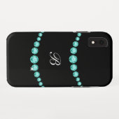 Noble Bling Monogramm-Art Case-Mate iPhone Hülle (Rückseite (Horizontal))