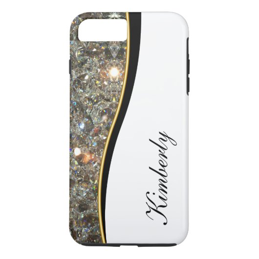 Noble Bling Monogramm-Art Case-Mate iPhone Hülle (Rückseite)