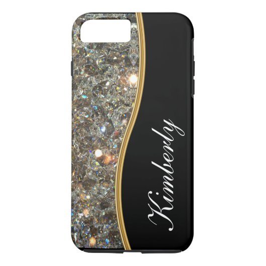 Noble Bling Monogramm-Art Case-Mate iPhone Hülle (Rückseite)