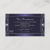 Noble Blue Ombre Verziert Sparkle Diamonds Initial Visitenkarte (Rückseite)