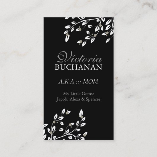 Noble Blumenmama-Karte Telefonnummerkarte (Vorderseite)