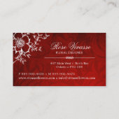 Noble BlumenVisitenkarten Visitenkarte (Rückseite)