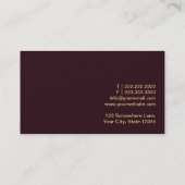 Noble Brennholz-Sicherheits-Ingenieur-Visitenkarte Visitenkarte (Rückseite)