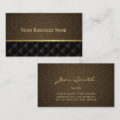 Noble Brown-Damast-Visitenkarte Visitenkarte (Vorne/Hinten)